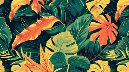 tropical aesthetics pattern