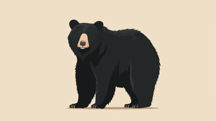 Bear design over beige background vector illustrati