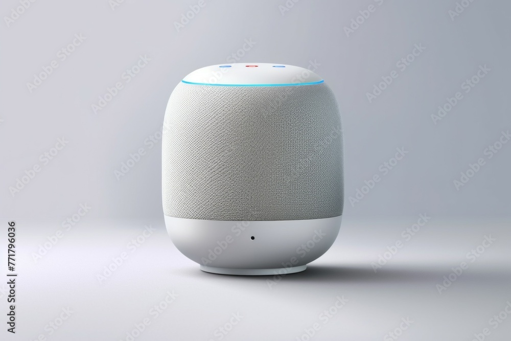 Poster smart speaker. background with selective focus and copy space