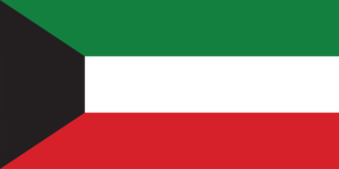 Flag of Kuwait, vector illustration 