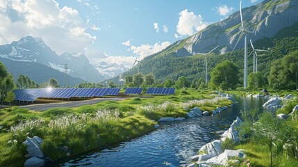 Solar Farm Installation in Mountainous Terrain