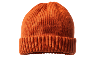 A vibrant orange hat stands out against a crisp white backdrop