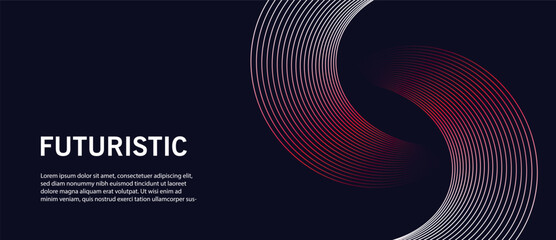 Red and black vector 3D abstract line modern tech futuristic. abstract modern technology background with glowing line. Future technology concept. Horizontal banner template.