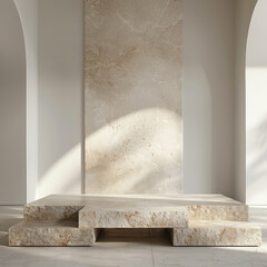 Contemporary Marble Podium for Art Display