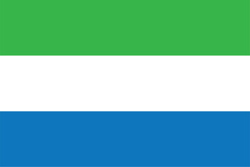 Flag of Sierra Leone, vector illustration 