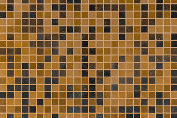 Mosaic Square Ceramic Tiles Black Brown Color Abstract Bath Pattern Toilet Texture Background