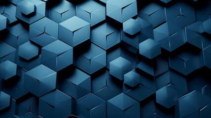 Futuristic vector banner with hexagonal elements merging seamlessly in a captivating pattern