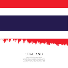 Flag of Thailand, vector illustration 