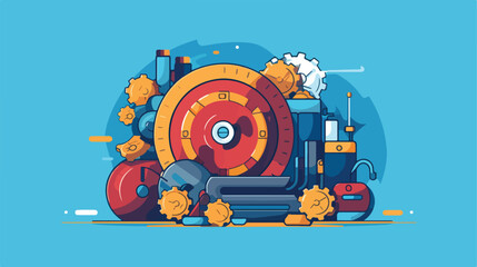 Business icon design flat cartoon vactor illustrati