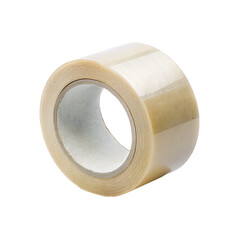 Roll of adhesive tape, isolated on transparent background.