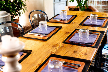 Rustic Table Setting in a Cozy Treviso Restaurant