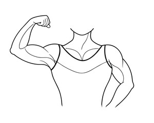  Armpit continuous line art drawing vector illustration on white background.