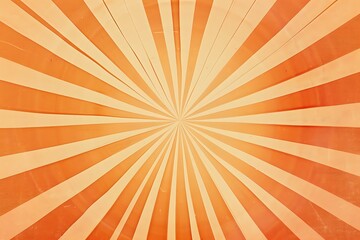 : A warm peach background with a sunburst design radiating outwards in warm orange tones.