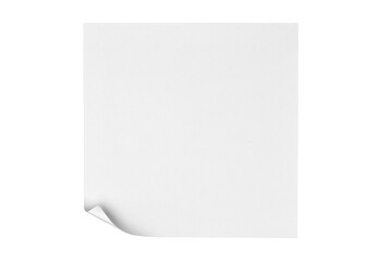 White torn paper note isolated background , blank paper piece vector .