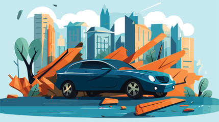 Car Insurance and Accident Risk Colourful Vector Il