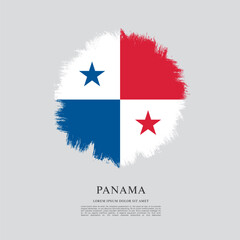 Obraz na płótnie Canvas Flag of Panama, vector illustration 
