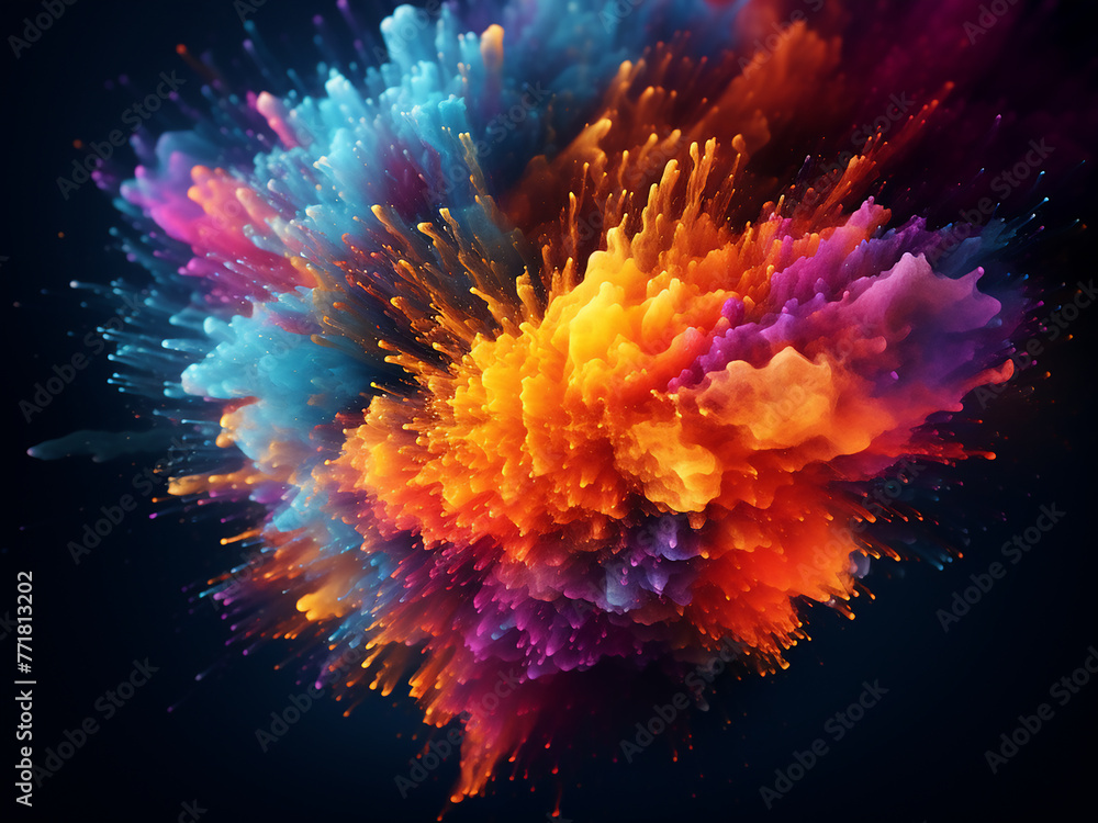 Poster experience the mesmerizing effect of a multicolored abstract background.