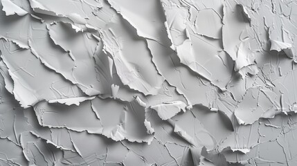 The image is a close up of a wall with a lot of white paint splatters and cracks