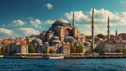 Naklejka premium The magnificent city of Istanbul Türkiye architecture