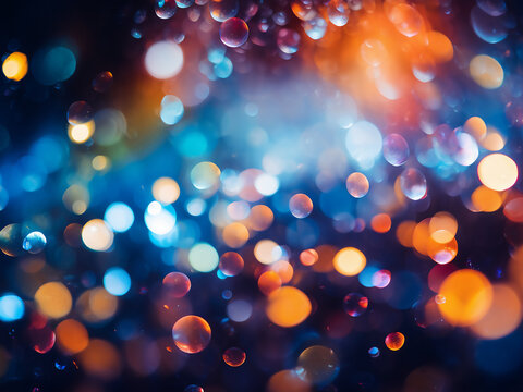 City lights blur into a defocused bokeh effect at night