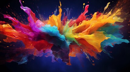 Paint Splash 8k Desktop Wallpape.Splash of color paint, water or smoke on dark background, abstract pattern