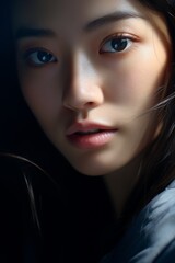 Fototapeta na wymiar asian girl k-pop portrait Generative AI