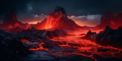 active volcanic eruption Generative AI