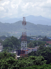 Obraz premium BTS telecommunication. 