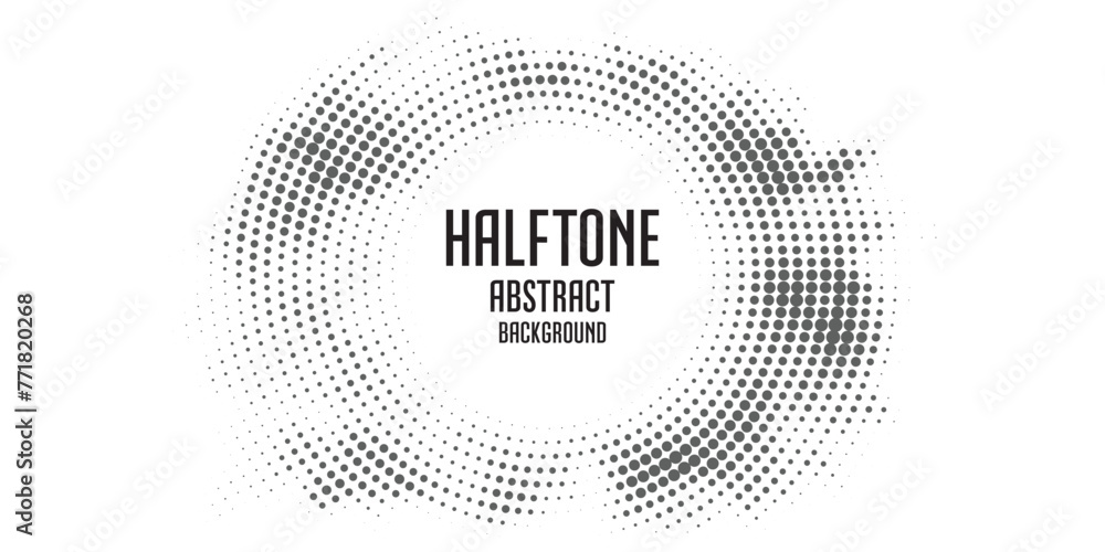 Poster abstract circular halftone abstract background for technology, modern design