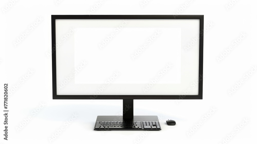Aufkleber White background with an isolated computer screen display