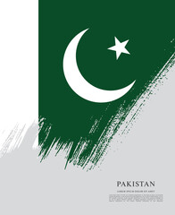 Flag of Pakistan, vector illustration 