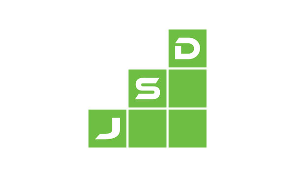JSD initial letter financial logo design vector template. economics, growth, meter, range, profit, loan, graph, finance, benefits, economic, increase, arrow up, grade, grew up, topper, company, scale