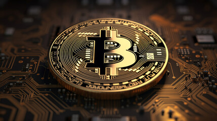 Fototapeta na wymiar Bitcoin Digital Cryptovaluta: A Captivating Image of Digital Innovation and Financial Evolution
