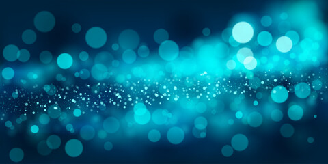 Abstract background in light blue tones with many shiny sparkles, some of which are in focus and others are blurred, creating a captivating bokeh effect.