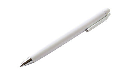 White pen, isolated on transparent background.