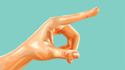 Color 3d hand with signal ok close up vector illust