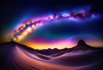 Mesmerizing Light Painting Under the Milky Way