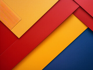 Vibrant hues of yellow, red, and blue adorn this geometric fashion paper background.
