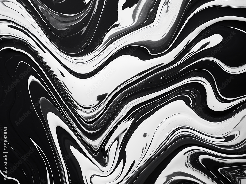 Poster black and white abstract backdrop with sleek lines in 3d.