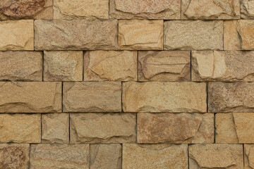 Brick Sand Retro Color Stone Wall Masonry Texture Background Rough Brickwork Solid Structure Backdrop