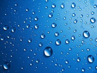 Blue paper droplets create a professional business vibe.
