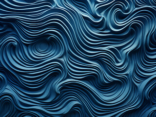 Textured swirls form a captivating blue pattern.