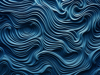 Obraz premium Textured swirls form a captivating blue pattern.