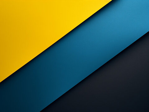 Hipster-approved design with blue, black, and yellow hues.