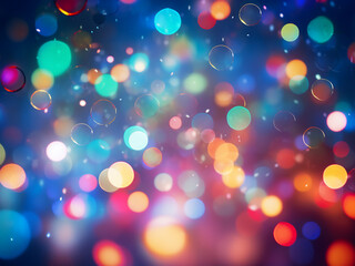 Abstract background features blurred colorful spots.