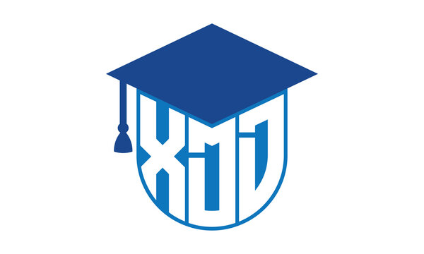 XDD initial letter academic logo design vector template. school college logo, university logo, graduation cap logo, institute logo, educational logo, library logo, teaching logo, book shop, varsity