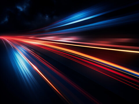 Acceleration propels light and stripes swiftly in motion.