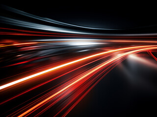 Swift acceleration propels light and stripes swiftly. - obrazy, fototapety, plakaty