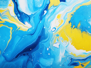 Colorful artistic background forms with acrylic liquid.