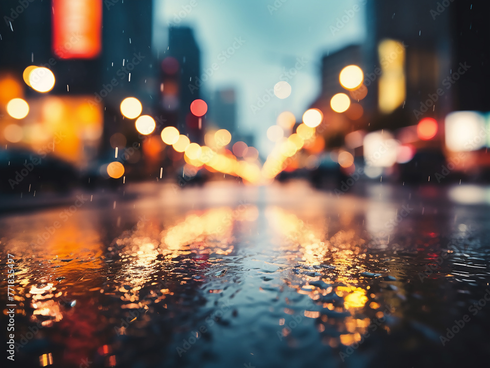 Poster explore urban abstract textures in a defocused artistic style.